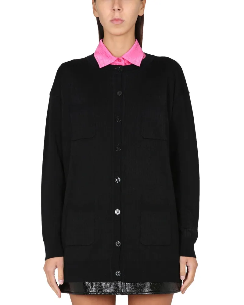 Moschino Virgin Wool Cardigan — Black Black