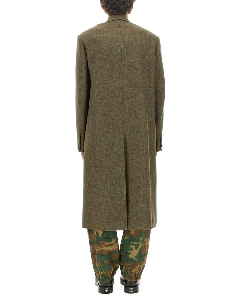 Givenchy 100% Wool Oversize Coat — Green Green