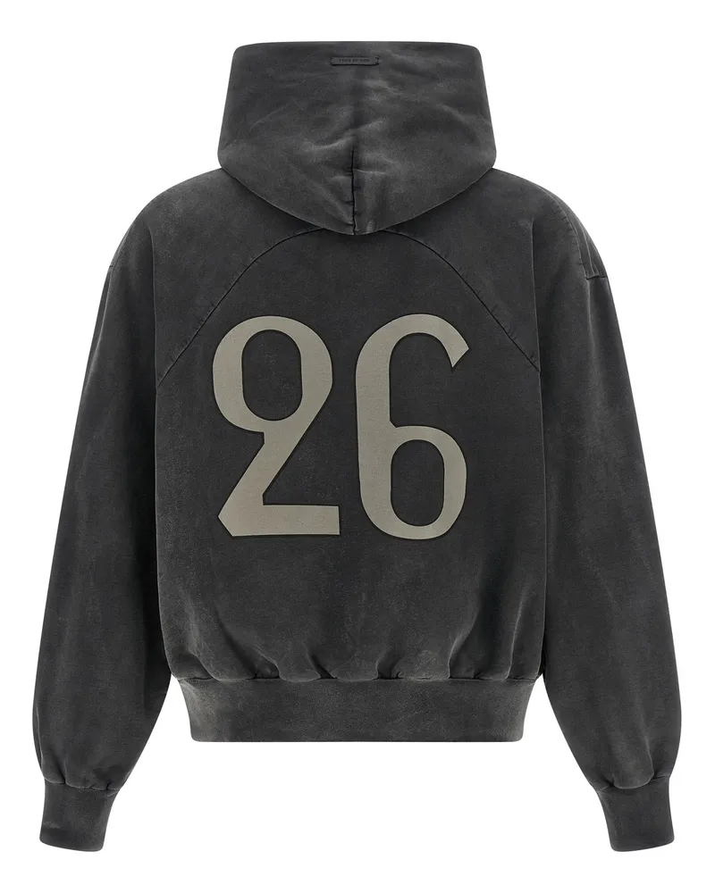 Fear of God Graphic Logo Hoodie — Charcoal Charcoal
