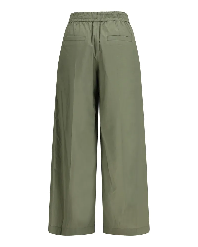 Brunello Cucinelli Mixed Cotton Trousers — Green Green