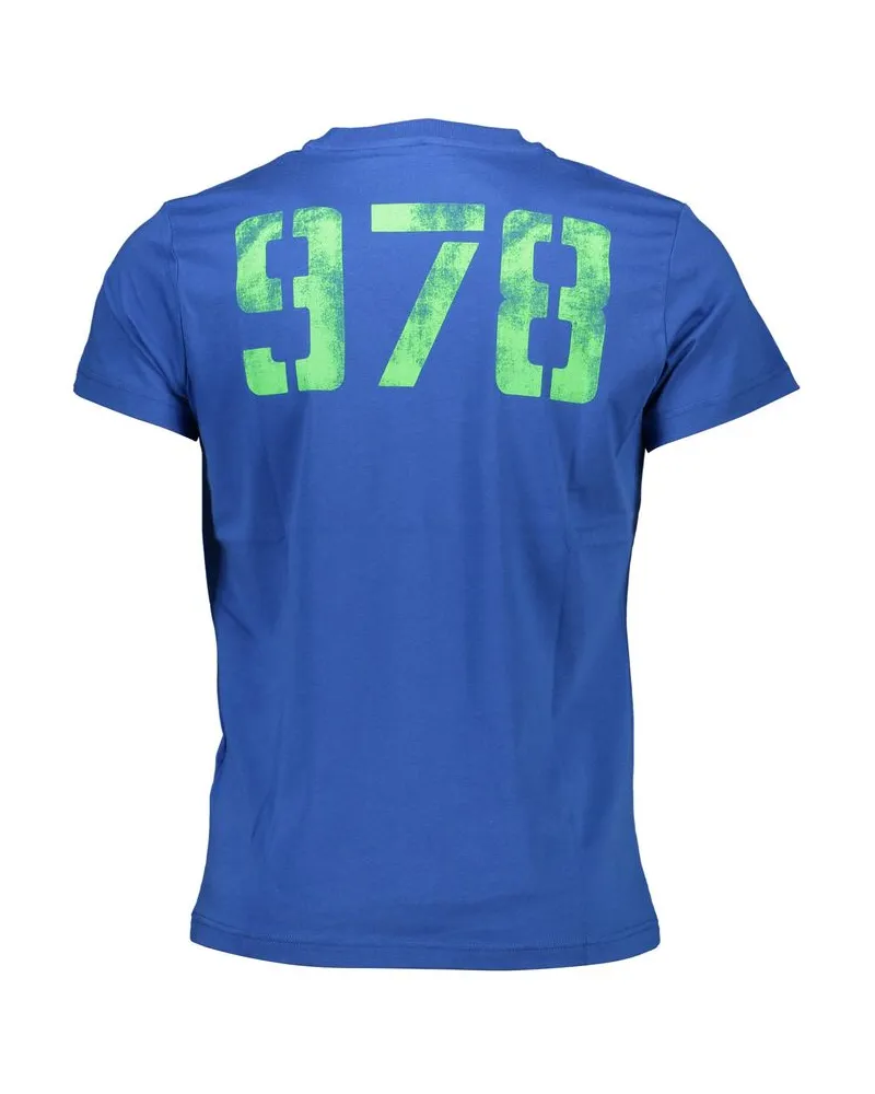 Diesel Logo-Print Cotton T-Shirt — Blue Blue