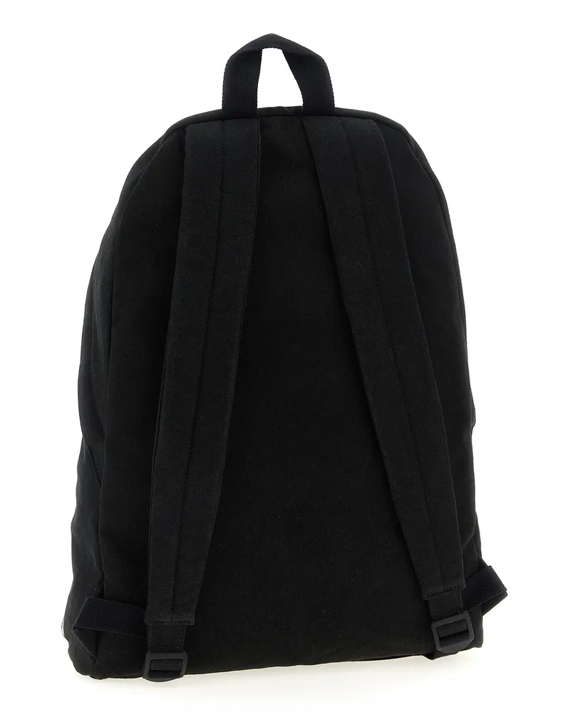 Balenciaga Men's Black Cotton Backpack Black