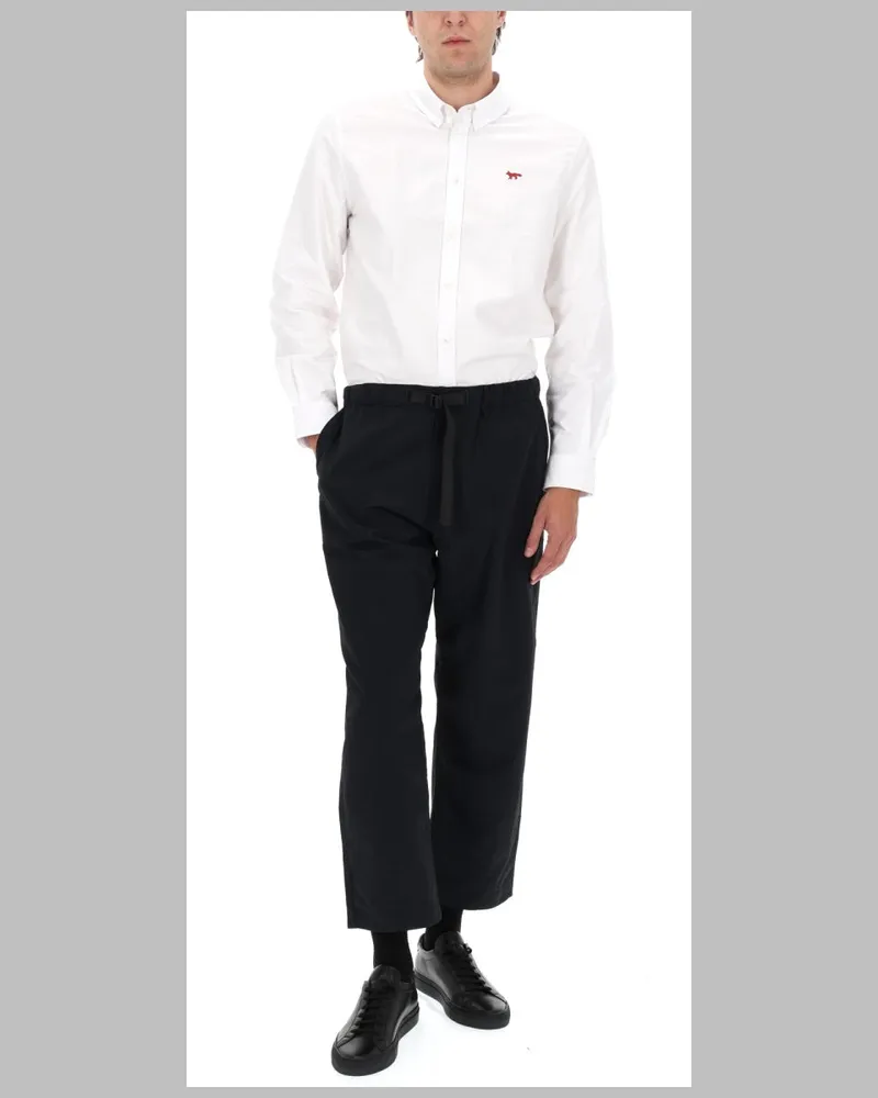 Kitsuné Technical Polyamide Trousers — Black Black