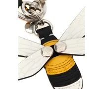 Bee-Shaped Leather Key Case — Yellow