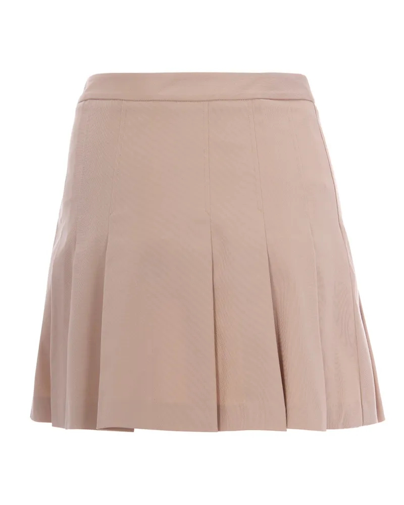 Lacoste Women's Skirt Pieghe Lionne Cotton Beige
