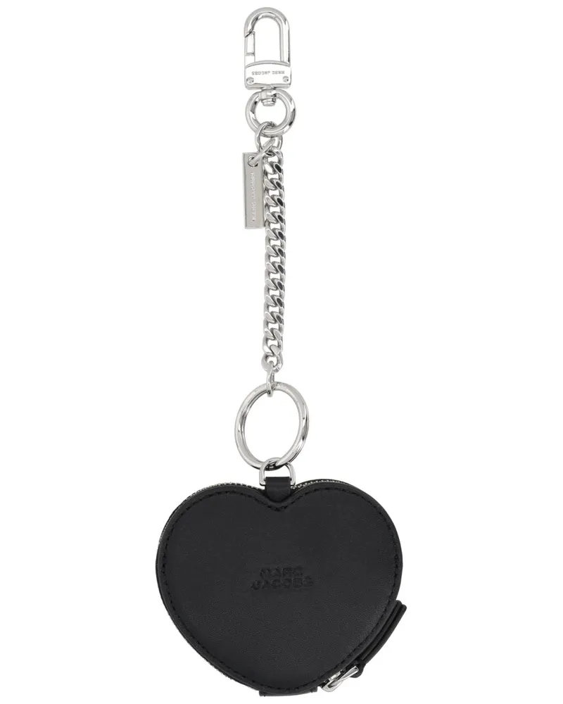 Marc Jacobs Women's Bag Charm The Cookie Pouch Black Leather Split Cow Accessories Black