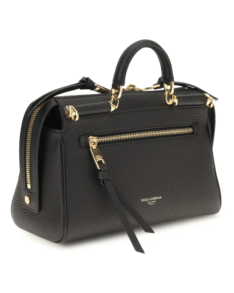 Dolce & Gabbana Women's Leather Handbag Black Calf Wallets & Purses Black
