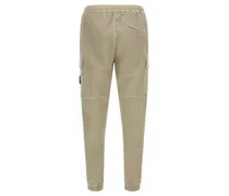 Garment-Dyed Stretch Cotton Cargo Pants — Beige
