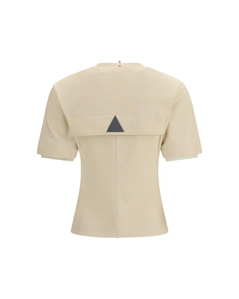Moncler Women's Beige Cotton T-Shirt Beige