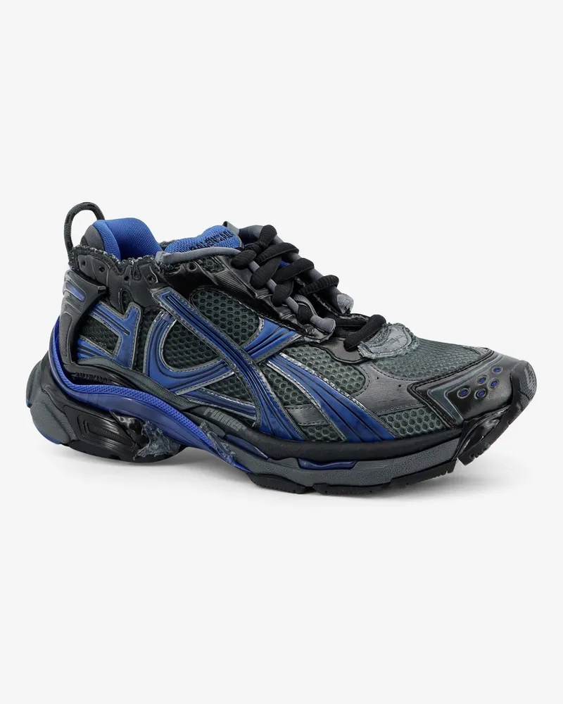 Balenciaga Men's Sneakers Black Mesh Polyurethane-Polyester Trainers Polyurethane/polyester Black