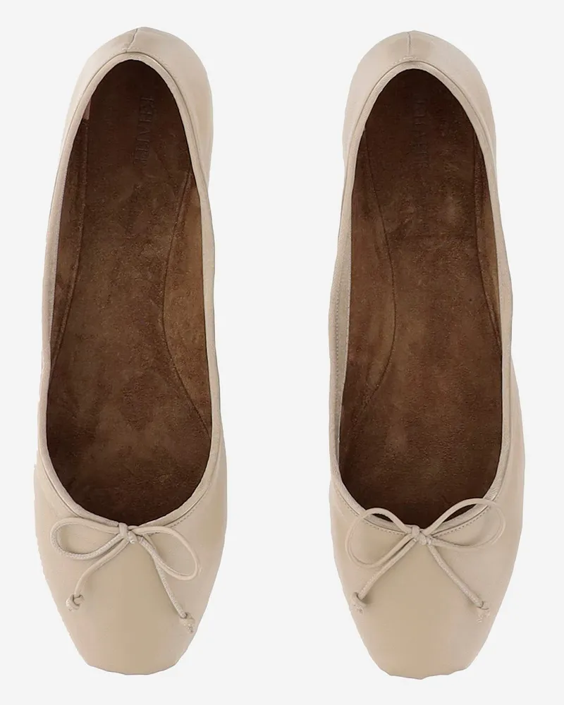 KHAITE Women's Leather Ballet Flats Pink Lambskin Pink