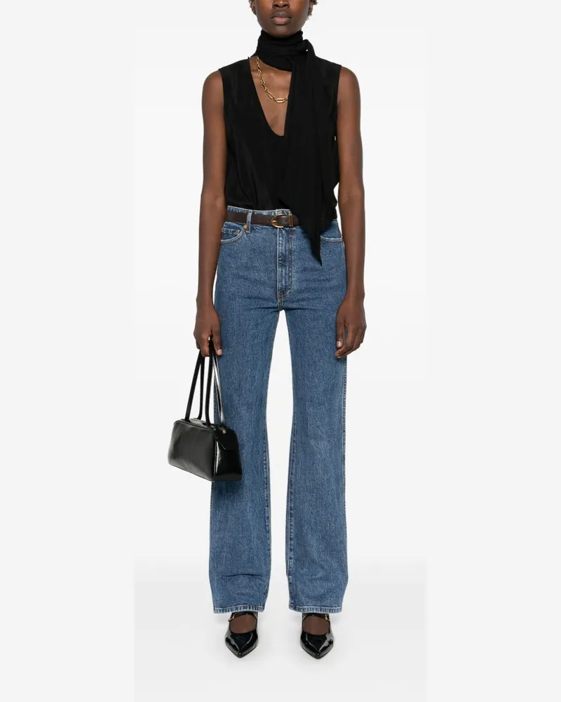 KHAITE Danielle Boone Jeans — Blue Blue