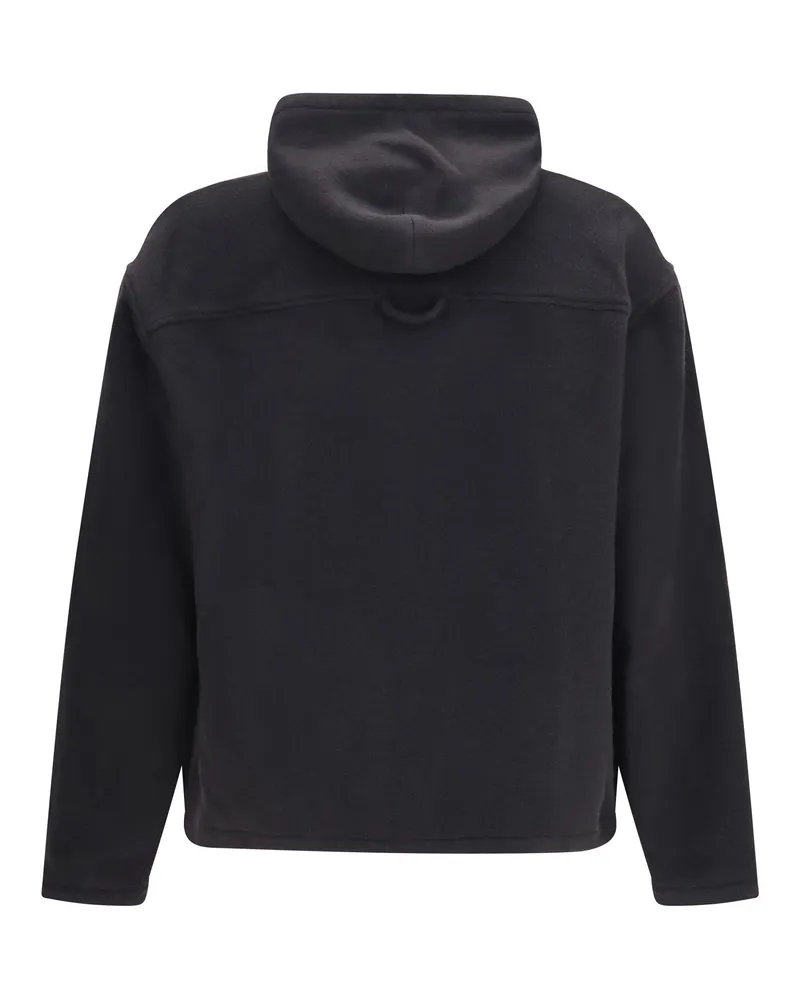 Rier Unisex Hooded Sweater Charbon Fleece Wool Ovis Aries Black
