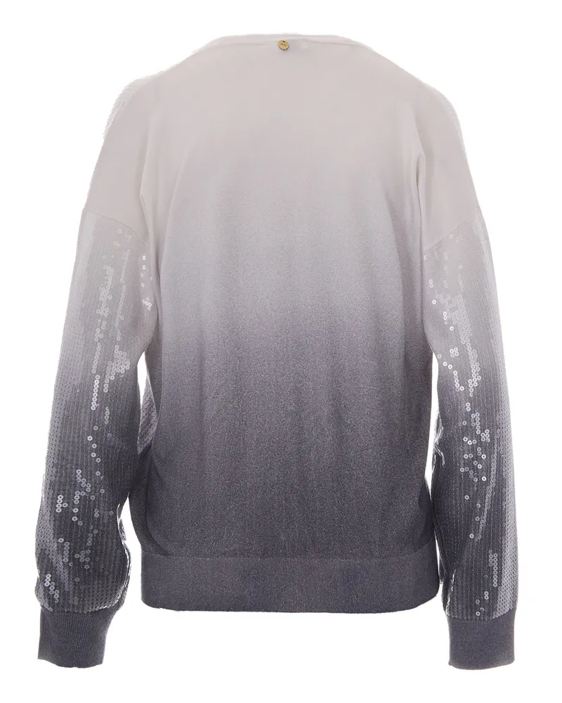 Liu Jo Women Cardigan Grey Shaded Viscose Cardigans Sweater Gray
