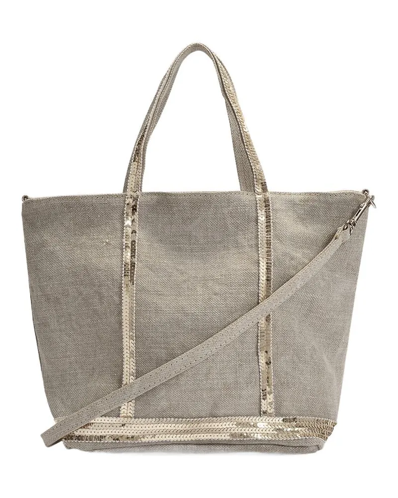 Vanessa Bruno Women's Cabas S Tote Gray Linen Gray
