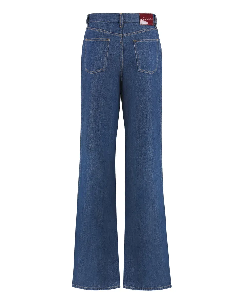 Gucci Women's 5-Pocket Straight-Leg Denim Jeans Blue