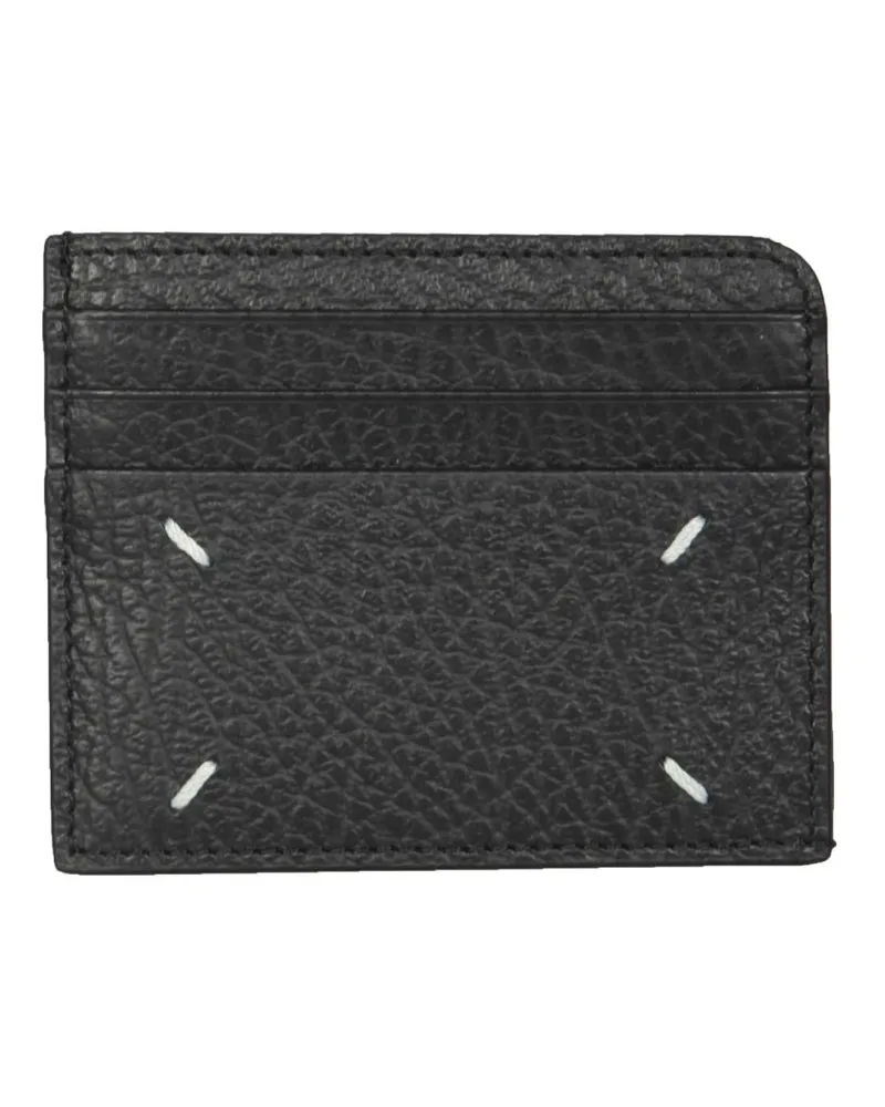 Maison Margiela Cowhide Leather Card Case — Black Black