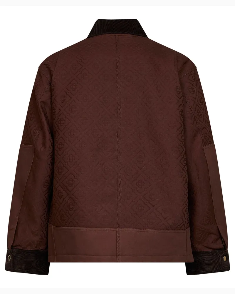 Casablanca Paris Men's Safari Jacket Dark Brown Cotton Bomber Brown