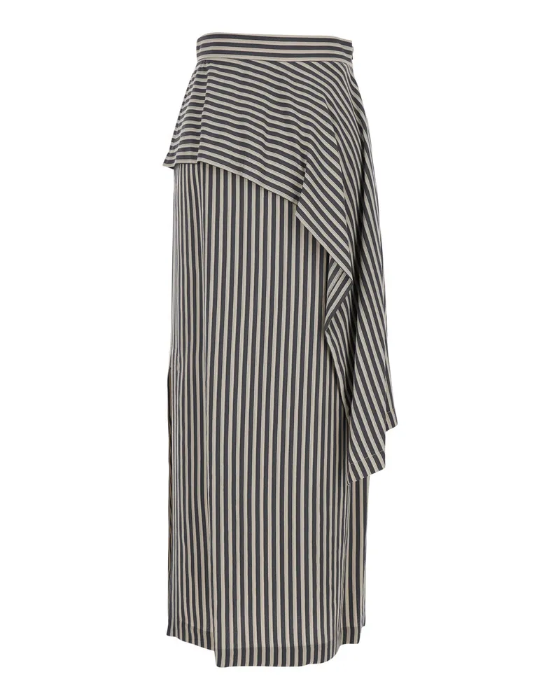TELA Women's Skirt Asymmetrical Grey Viscose Gray
