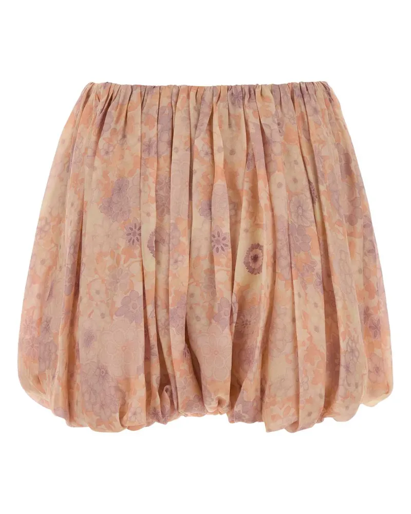 Chloé Printed Silk Charmeuse Shorts — Pink Pink