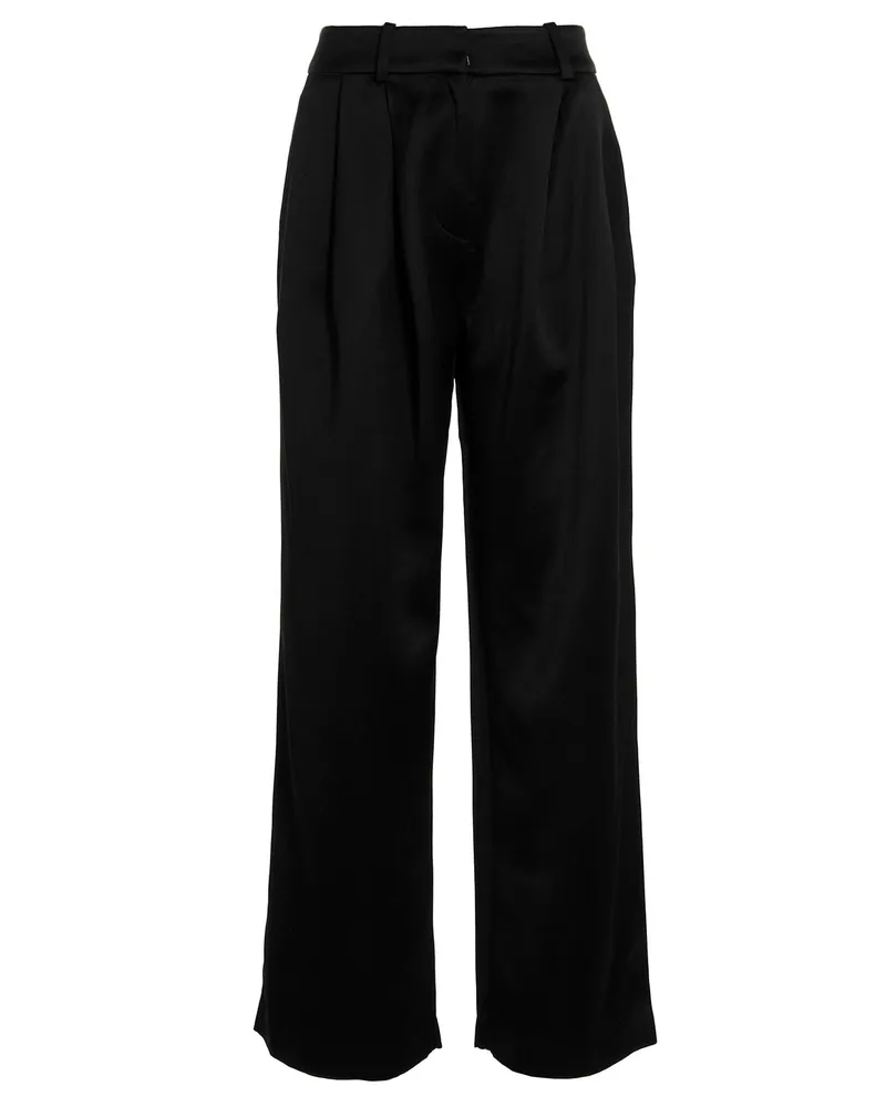 Co Front Pleated Trousers — Black Black