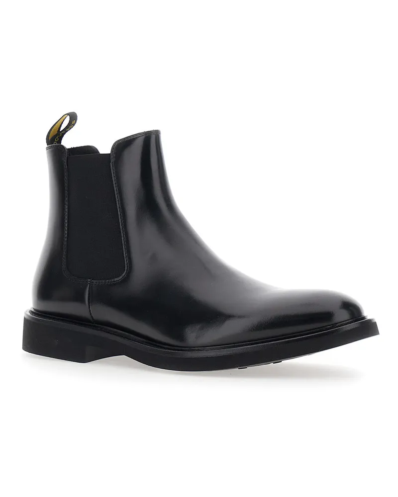Doucal´s Men's Ankle Boots Genova Horsebit Black Calf Leather Black