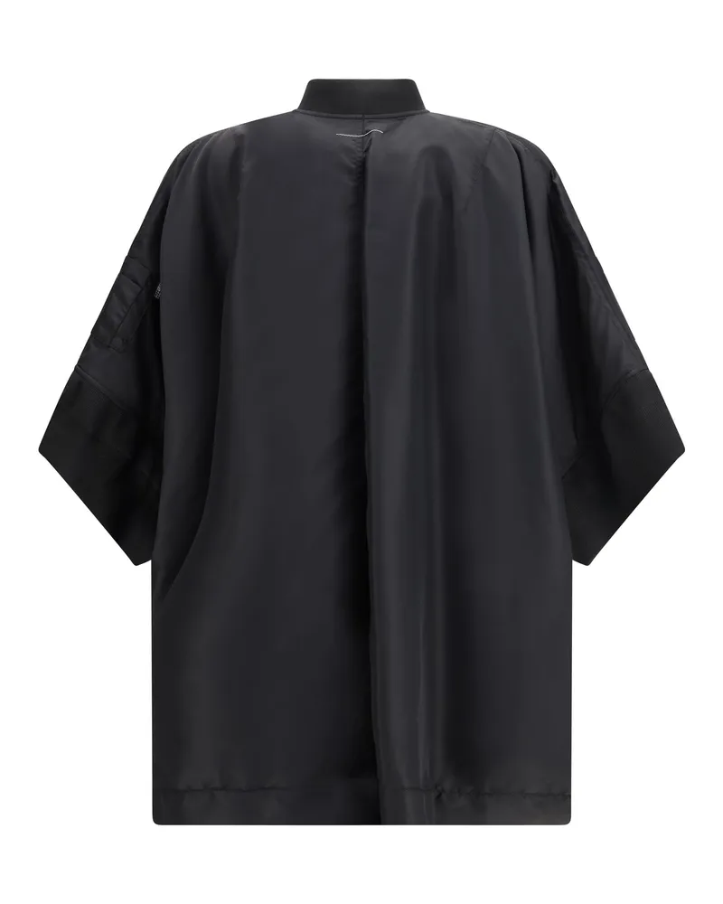Maison Margiela Women's Nylon Cape Black Polyamide Jacket Black