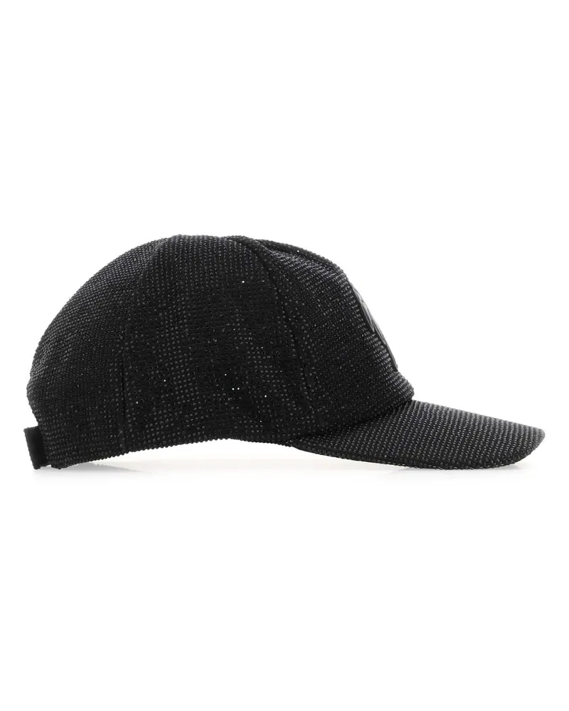 Palm Angels Women's Embellished Cotton Baseball Cap Black Cappelli E Fasce Per Capelli Hat Black