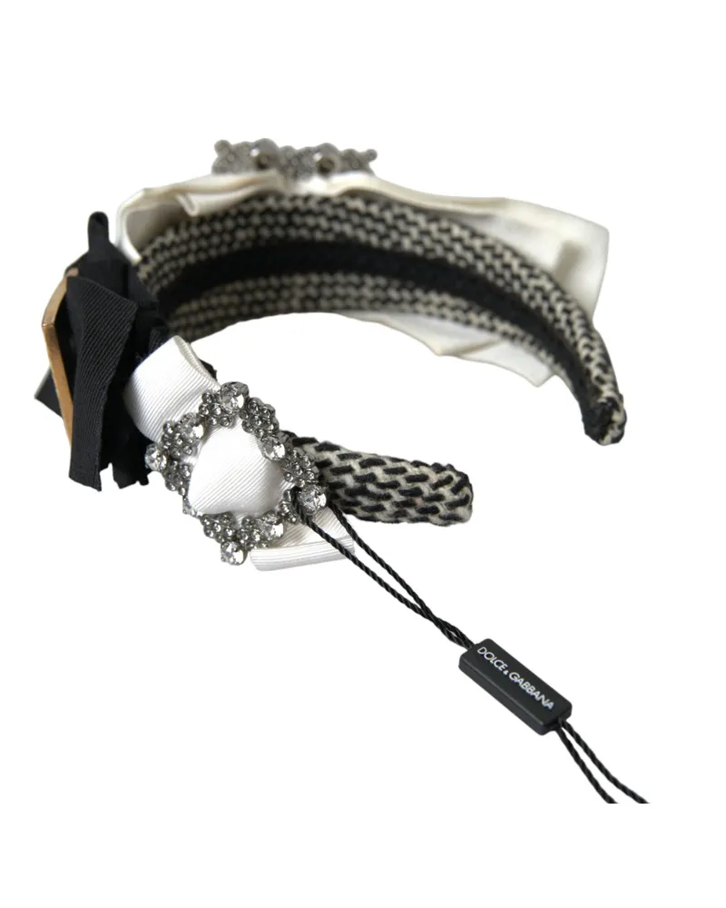 Dolce & Gabbana Multicolor Crystal Embellished Women Headband Diadem Fabric Accessory Multicolor