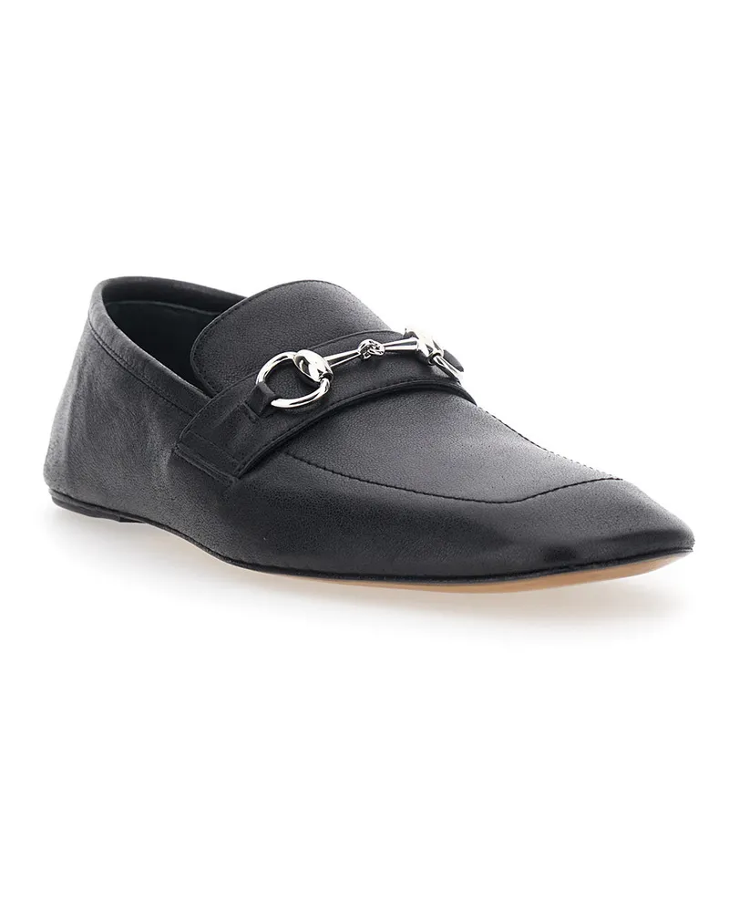 Gucci Women's Loafers Ragazzo Black Leather Black