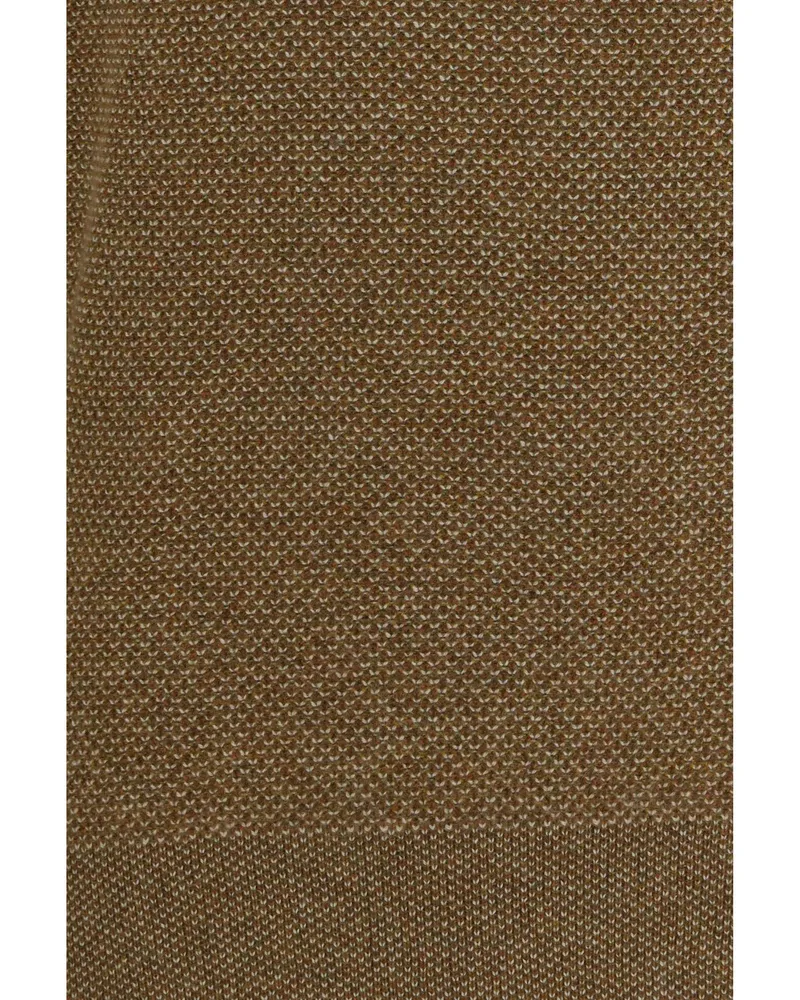 Loro Piana Men's Crew Neck Sweater Varallo Baby Cashmere Brown (capra Hircus Brown