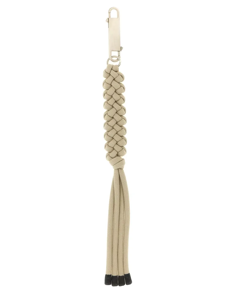 Rick Owens Men's Gray Polyester Keychain Accessory Beige