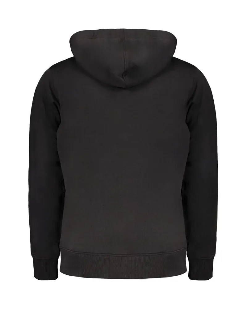 Calvin Klein Cotton-Blend Logo Hoodie — Black Black