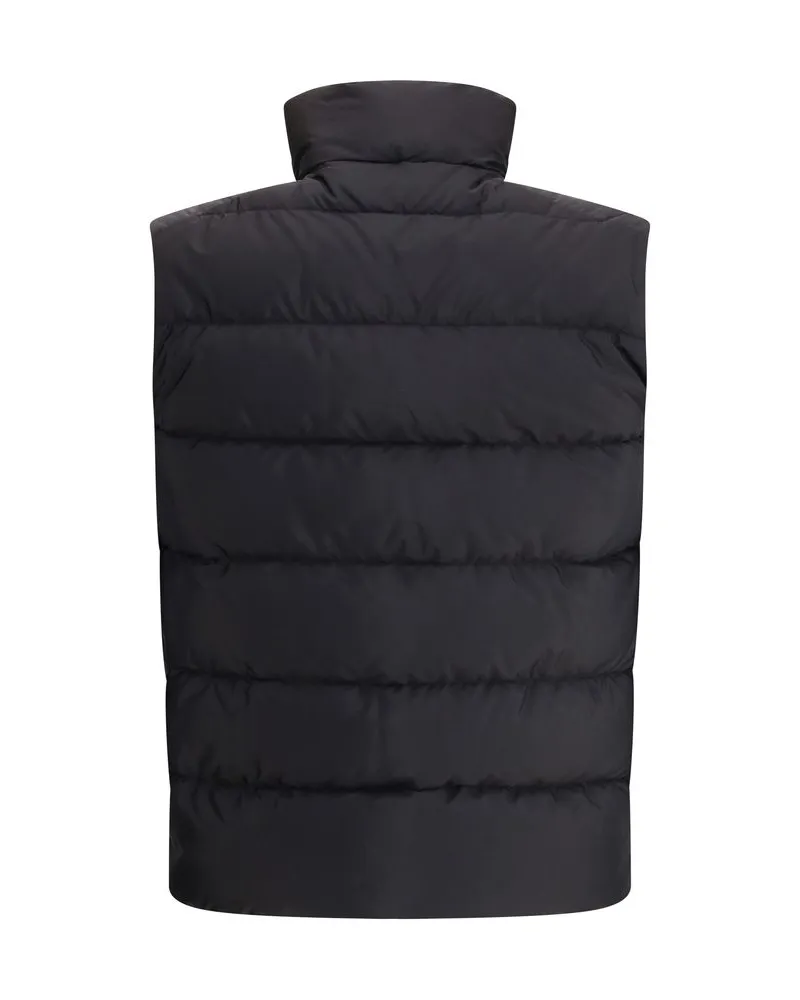 Prada Men Black Recycled Polyamide Sleeveless Jacket Clothing Black