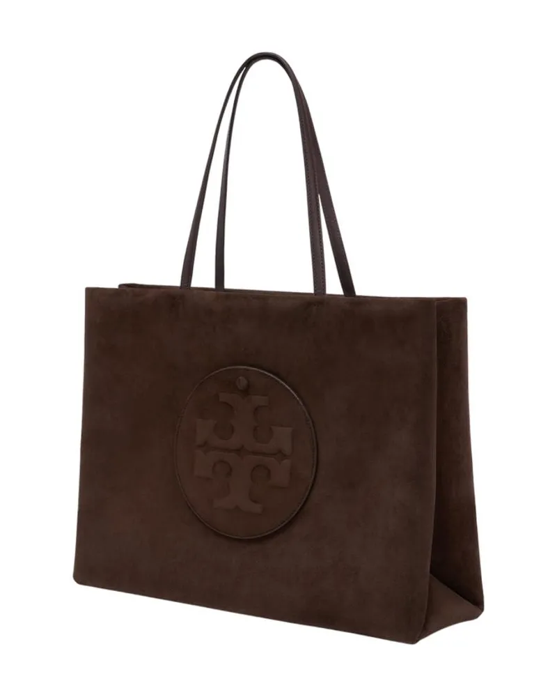 Tory Burch Women's Ella Shopper Bag -  Leather Brown Lambskin Totes-Shopping-Bags Brown
