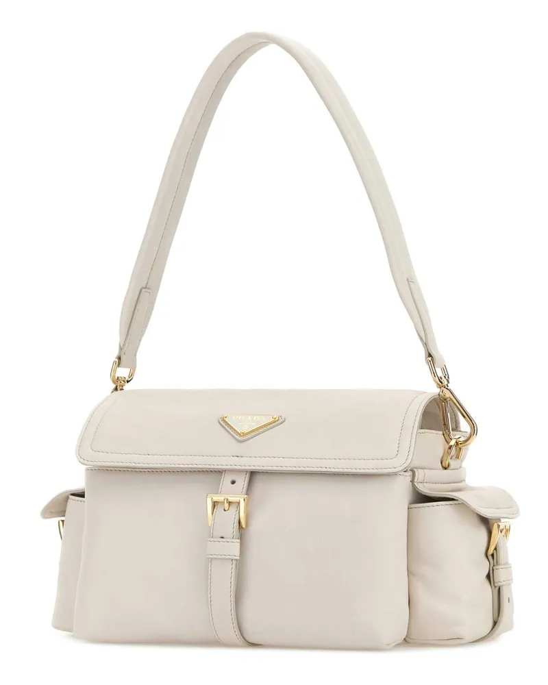 Prada Women's Nappa Leather Shoulder Bag Beige Beige