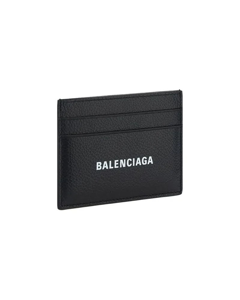 Balenciaga Men's Black Calf Leather Bos Taurus Wallet Black