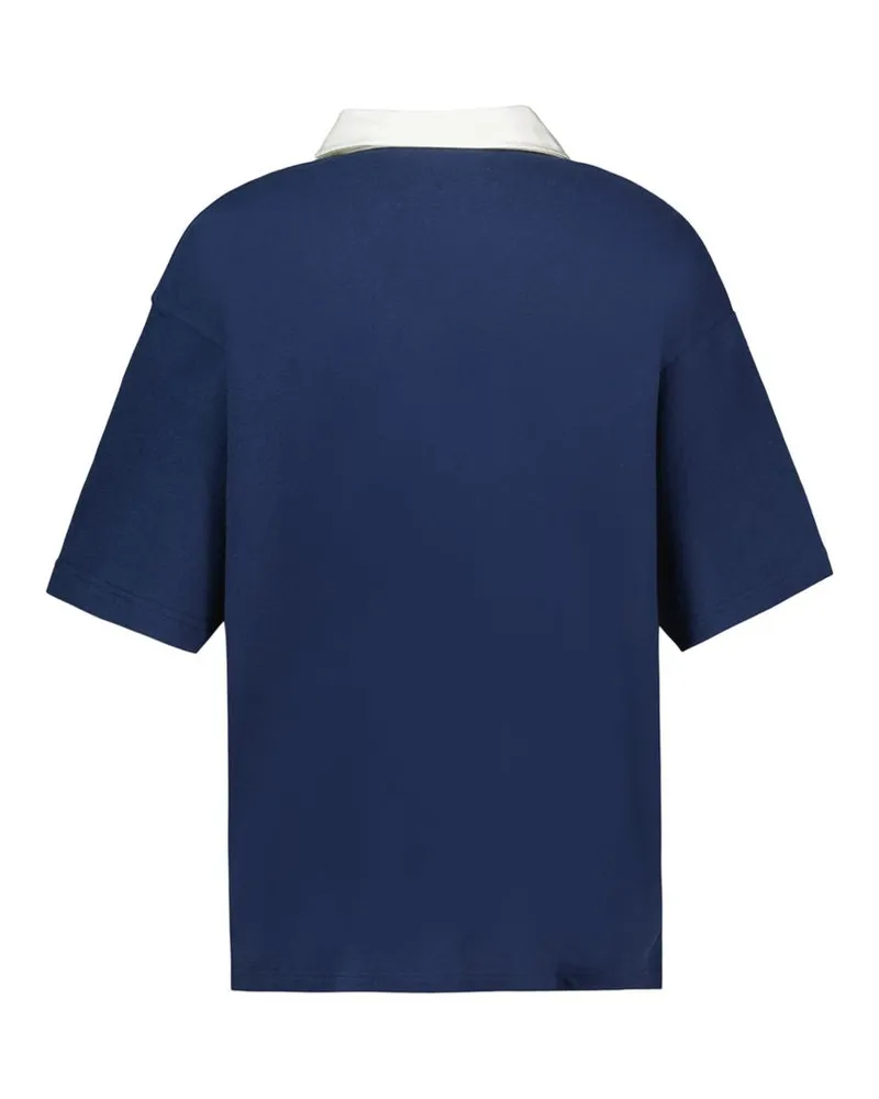 Kenzo Men Gots Varsity Relax Polo -  Cotton Blue Ready-To-Wear T-Shirts Navy