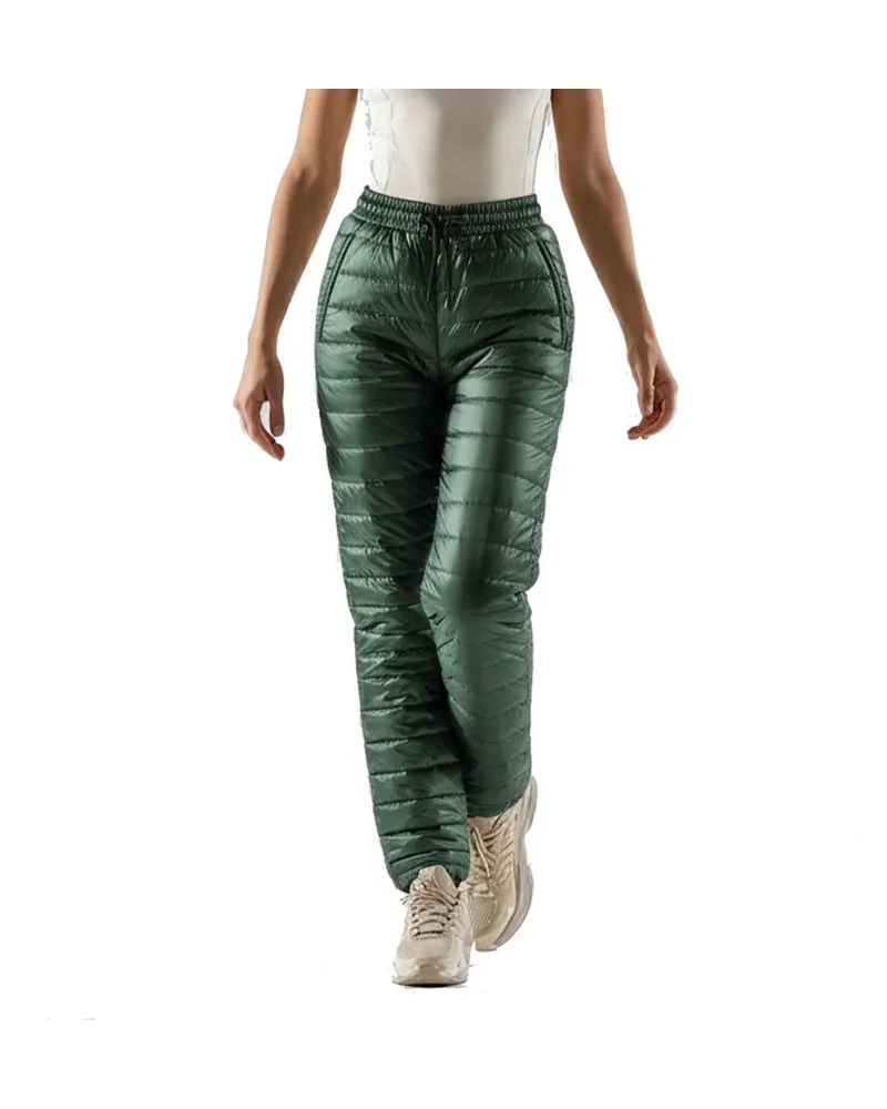 Herno Women's Bicolor Polyamide Athletic Pants Green