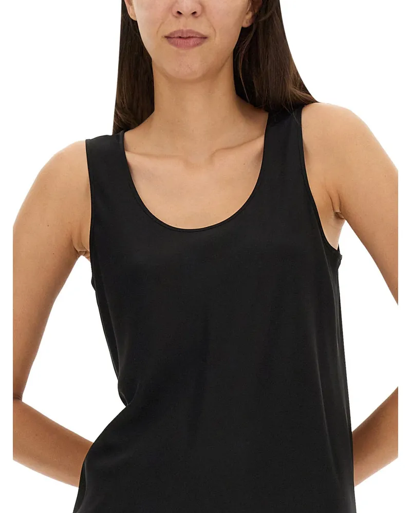 SPORTMAX Silk Dress — Black Black