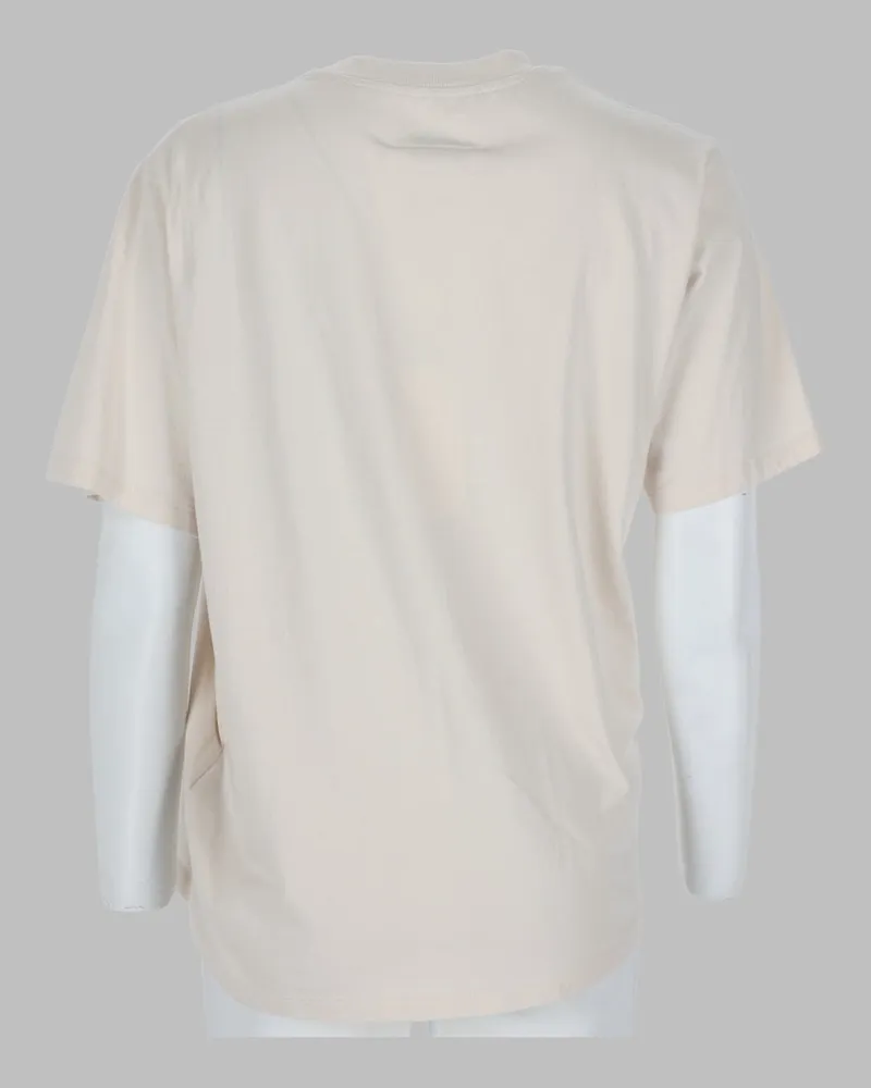 Maison Margiela Draped Detail T-Shirt — Ivory Ivory