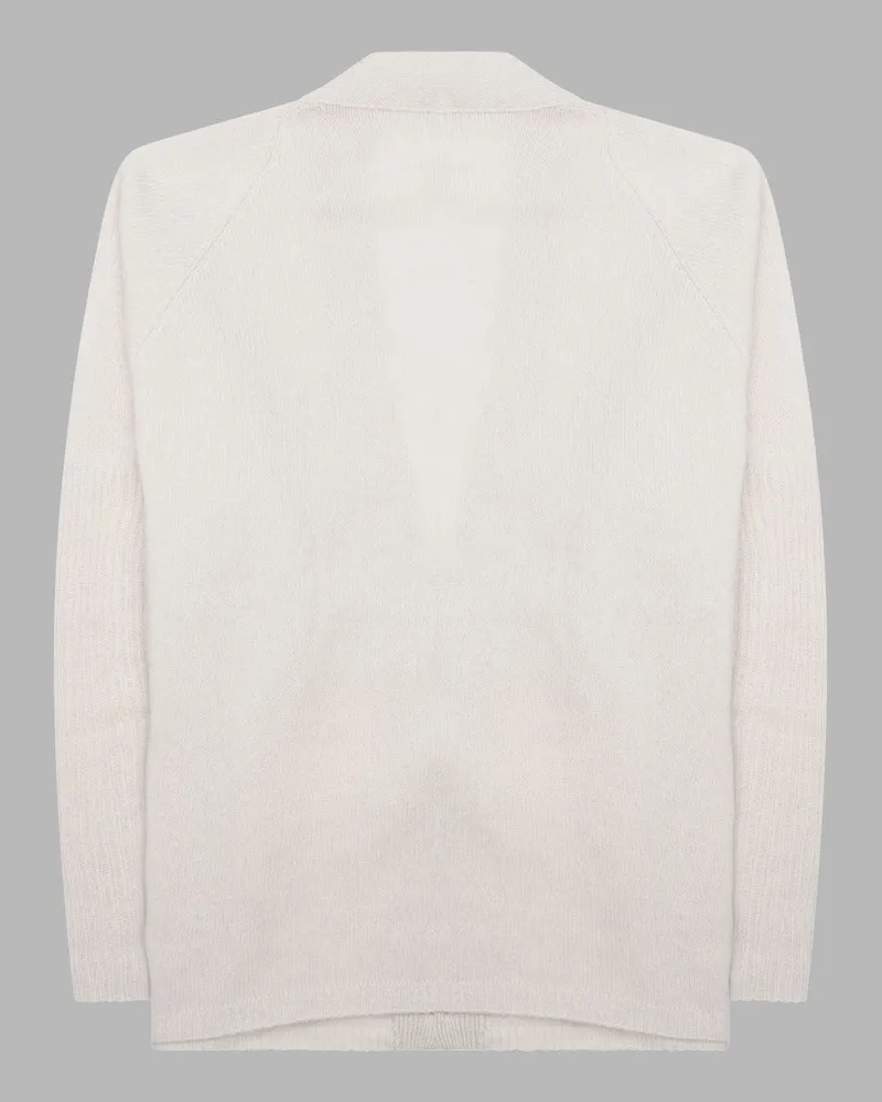 ALYSI Merino Wool and Cashmere Cardigan — White White