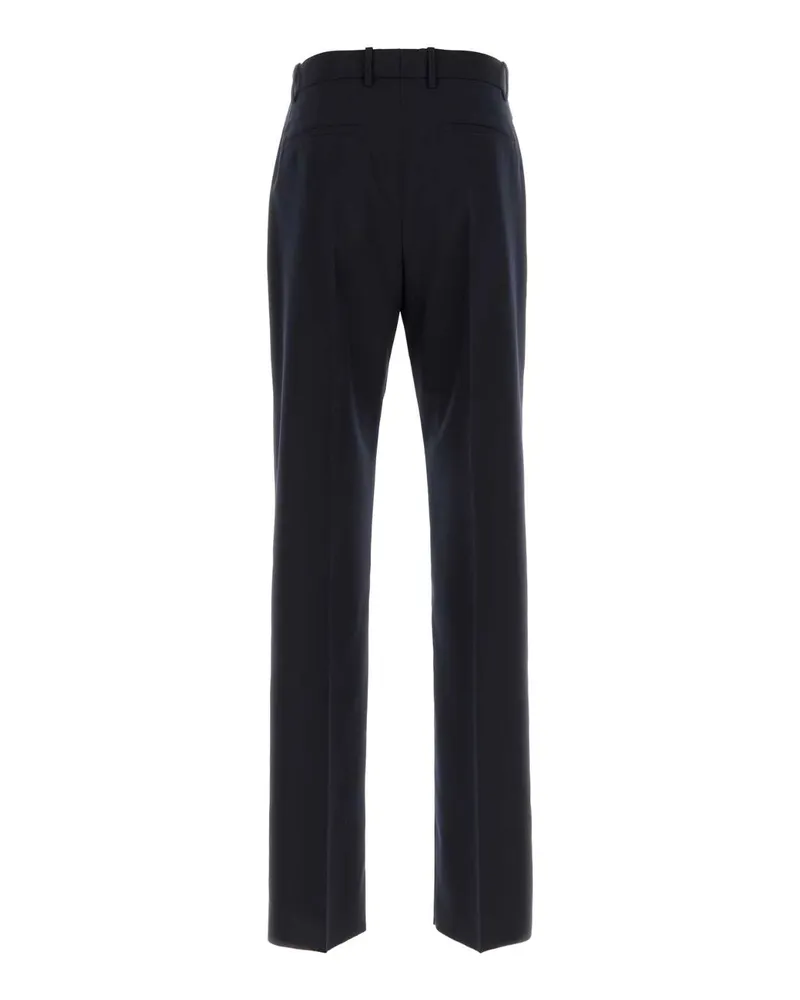 Jil Sander J21ka0319j40249 402 Midnight Exterior: Virgin Wool Pantaloni Trousers Black