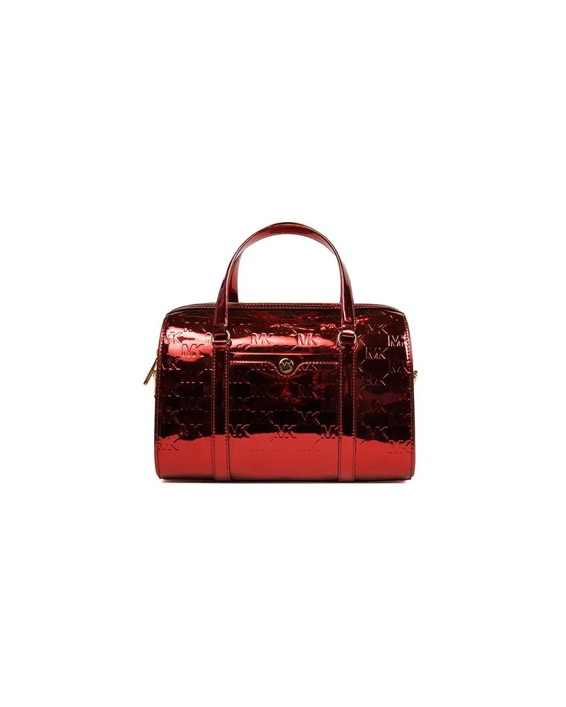 Michael Kors Women's Satchel Cherry Thermoplastic Polyurethane Polyester Satchel-bags Red