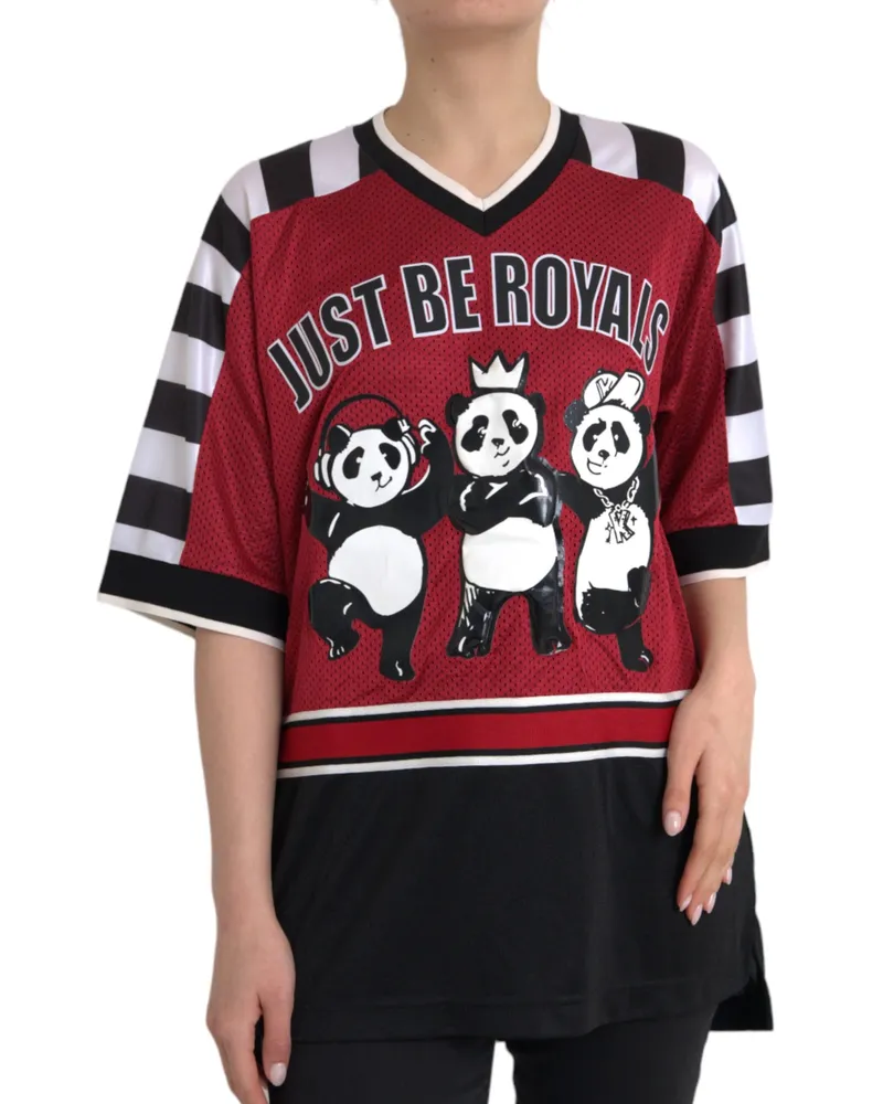 Dolce & Gabbana Panda Print T-Shirt — Red Red
