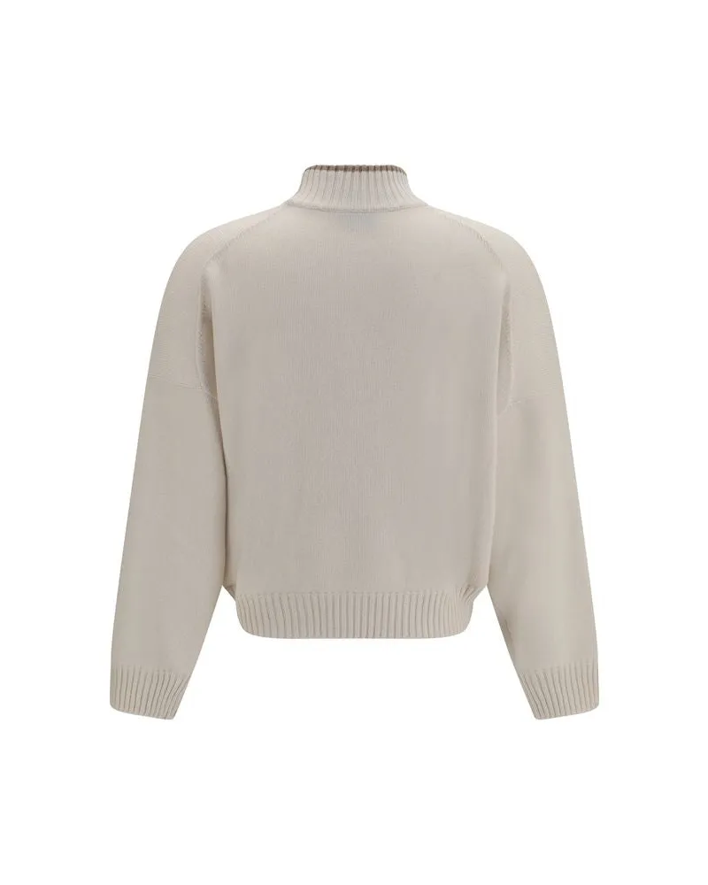 Brunello Cucinelli Women White Cashmere Sweater Clothing White