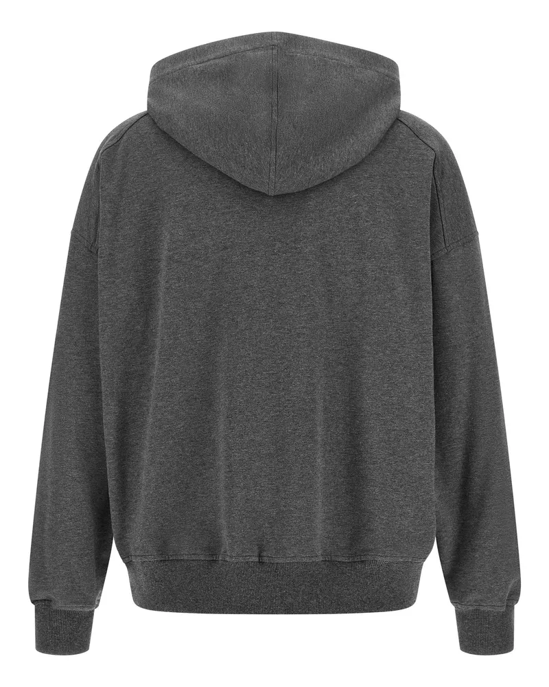 Brunello Cucinelli Shiny Trim Hoodie — charcoal Charcoal