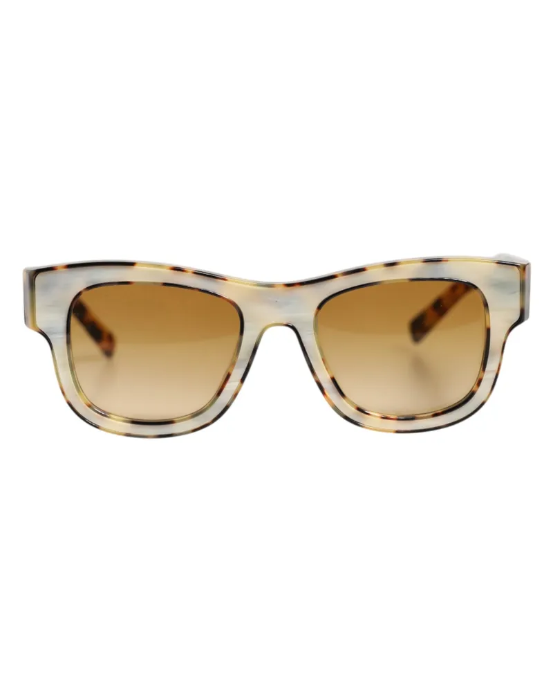 Dolce & Gabbana Unisex Dg4379f White Tortoiseshell Gradient Acetate Shades Sunglasses White