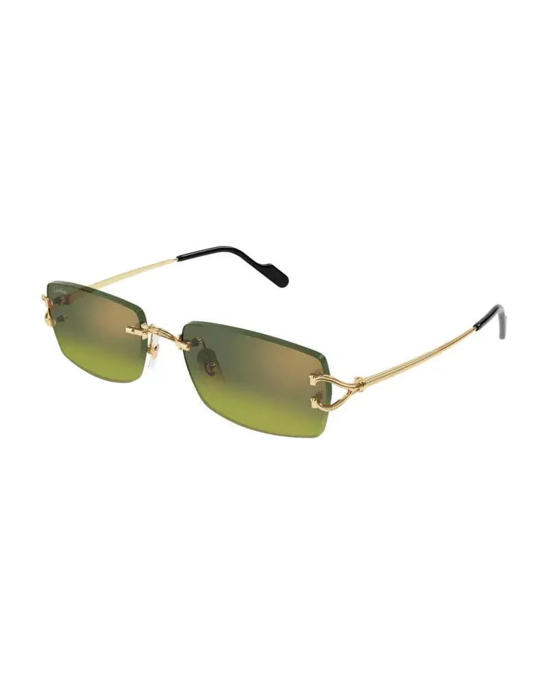 Cartier CT0550S Rimless Sunglasses — Gold Gold