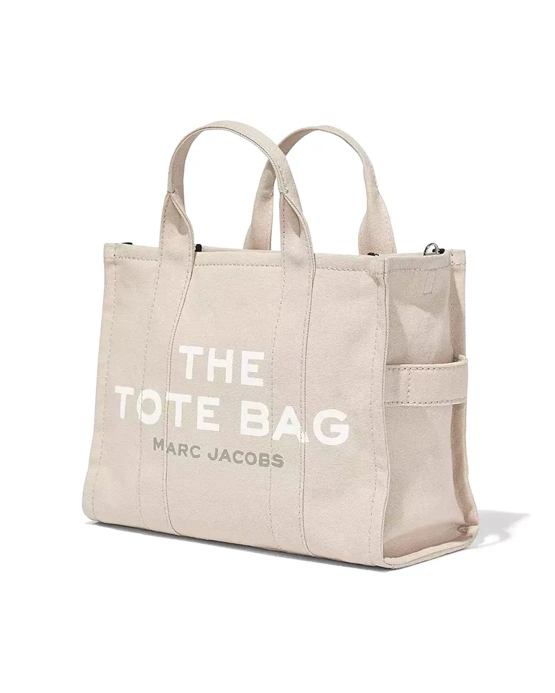Marc Jacobs Women's Tote Bag Medium Beige Cotton Handbags Hand Beige